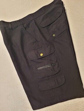 Denali Mens Shorts Black Size 32 Multiple Pockets Hiking Camping Fishing EUC